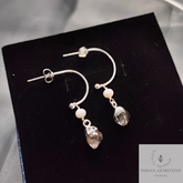 Rough Herkimer Earrings, Electroplated Earrings, Healing Crystal Earrings, Silver Plated Earrings, Raw Gemstone Earrings, Boho Gift For Her
